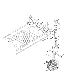Front Axle 42-Inch Diagram and Parts List for RZT-L42KH (17BRCACS009-17BRCACS010)(2015) Cub Cadet Lawn Tractor